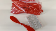 Red 150mm Two blade prop 2mm shaft