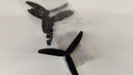 sourcing map RC Propellers 5040 5x4 Inch 3-Vane Multi-Rotor for Aircraft Toy, Nylon Black 2 Pairs 5mm shaft